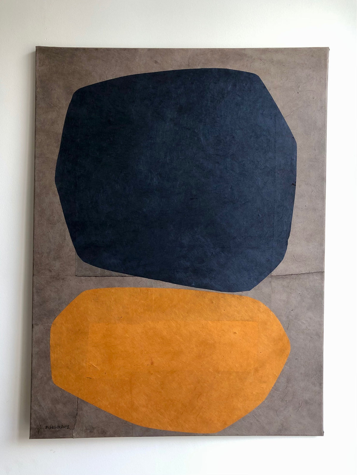 COLLECTION HB. Composition abstraite de papiers 80x60cm