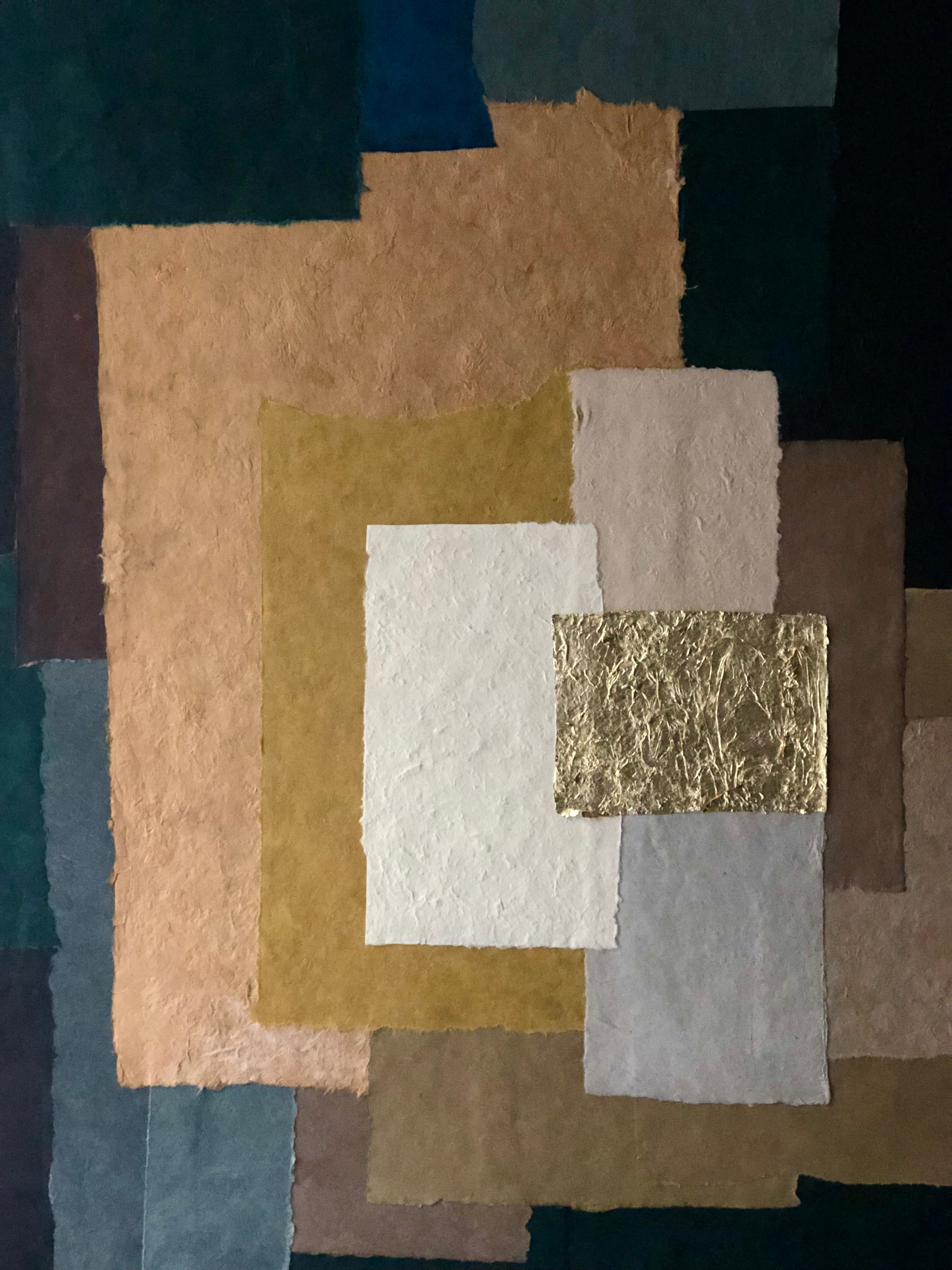 COLLECTION HB. Collage papiers & feuille d'or