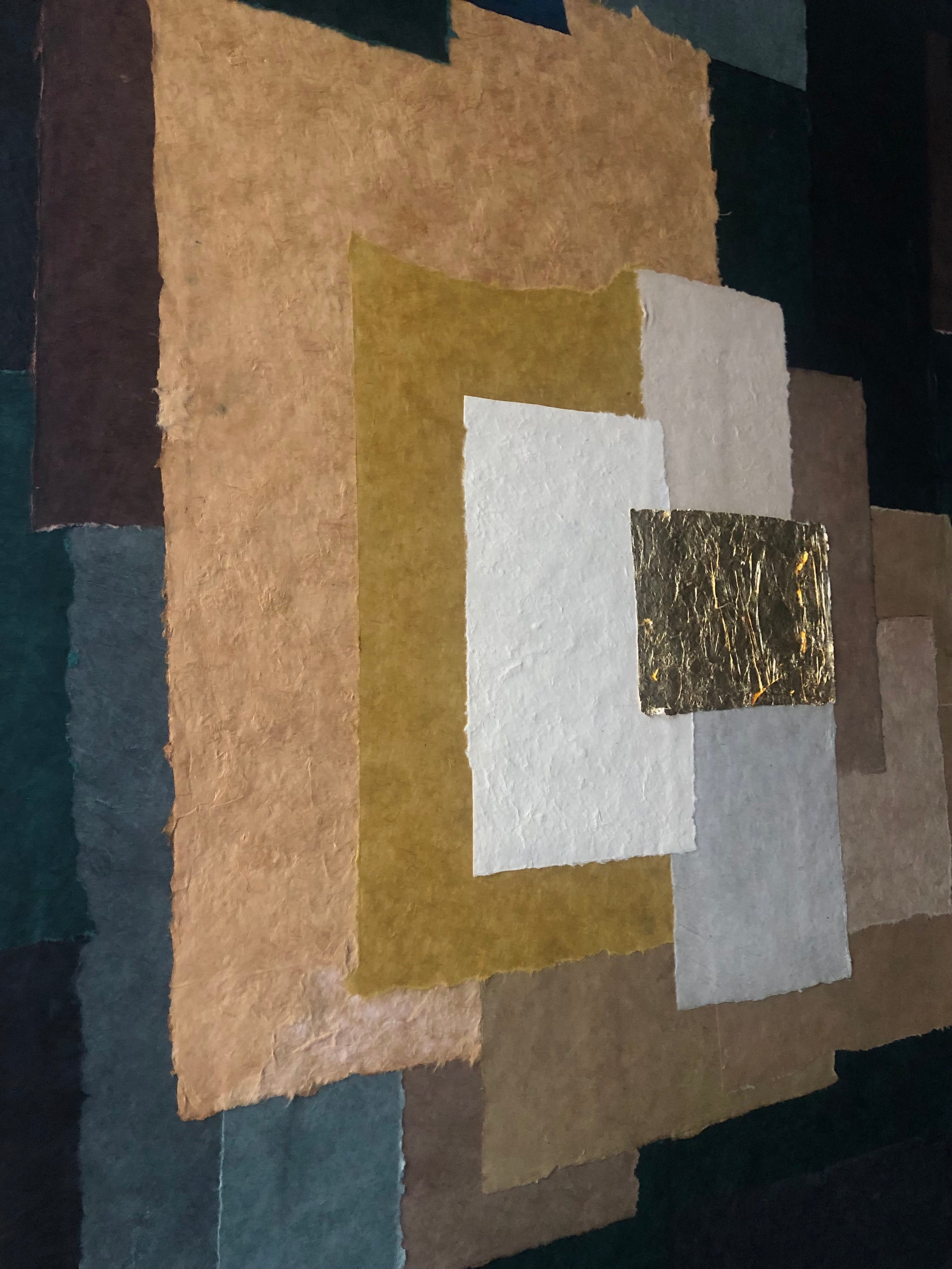 COLLECTION HB. Collage papiers & feuille d'or