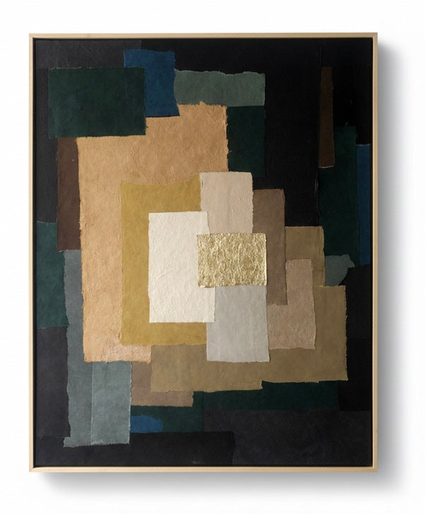 COLLECTION HB. Collage papiers & feuille d'or