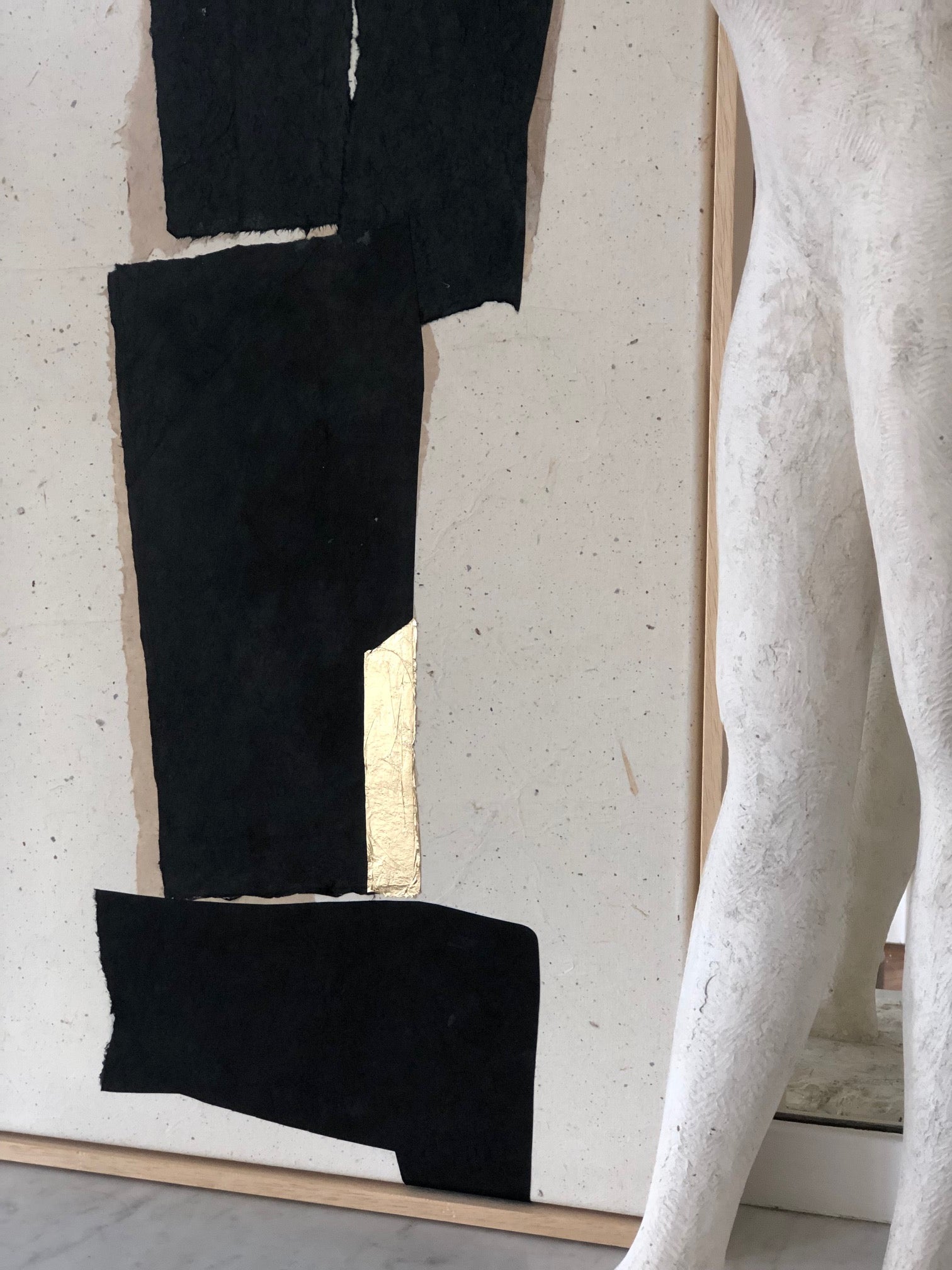 COLLECTION HB. Collage papiers & feuille d'or