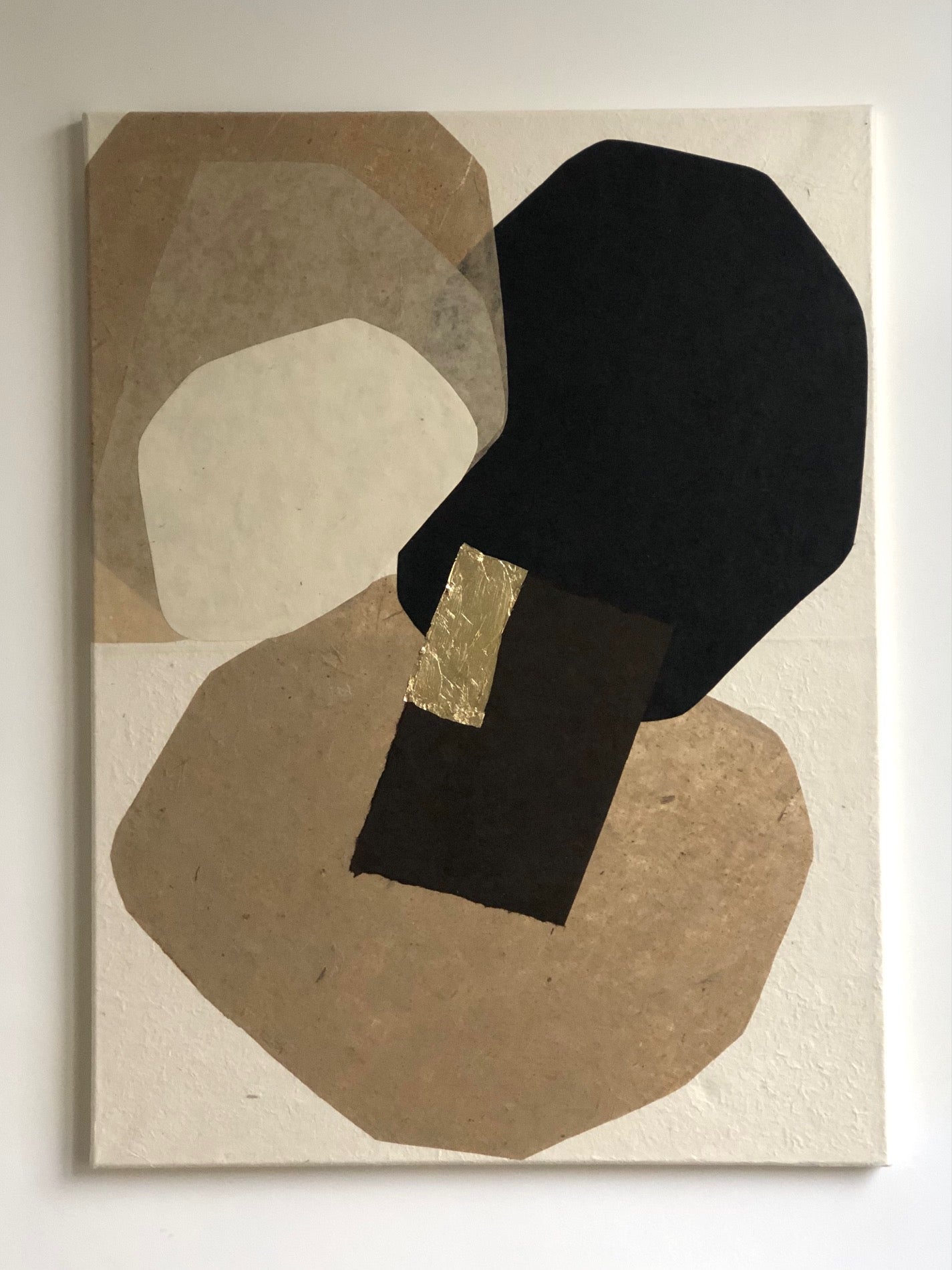 COLLECTION HB. Collage papiers & feuille d'or