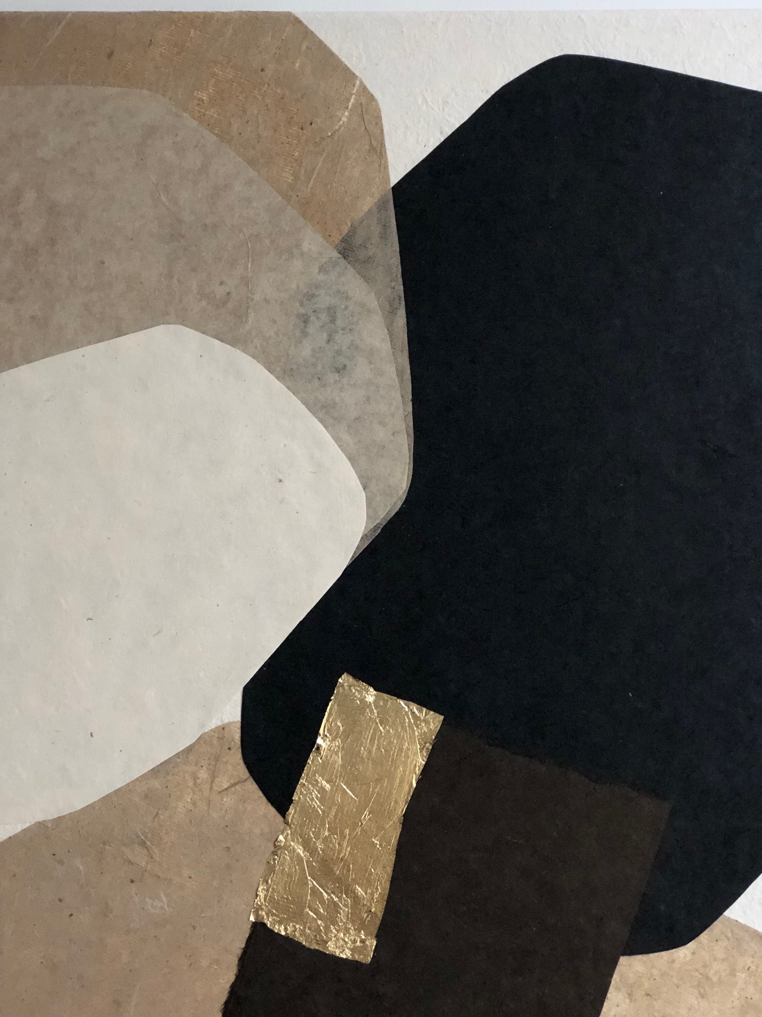 COLLECTION HB. Collage papiers & feuille d'or