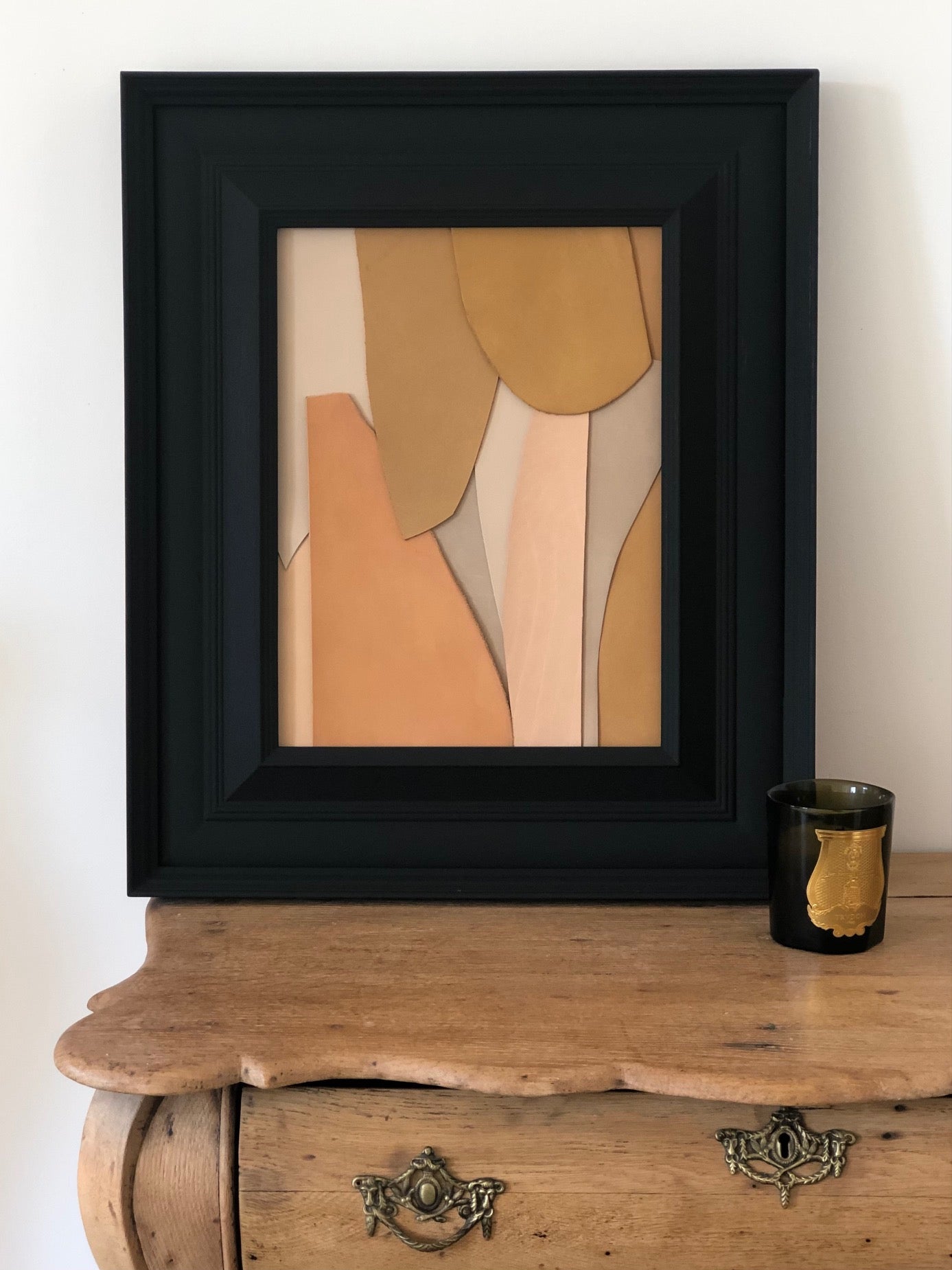 COLLECTION CUIR. Composition abstraite 60x50