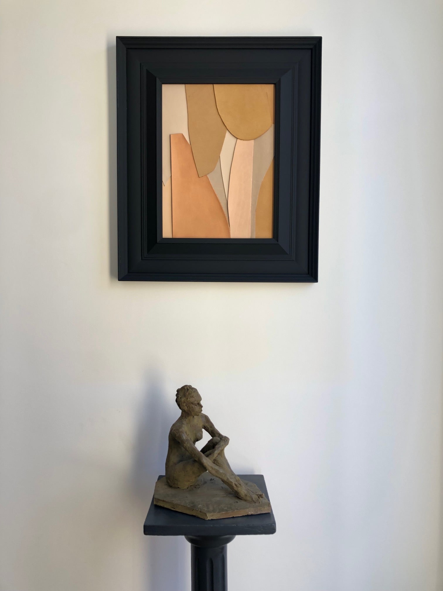 COLLECTION CUIR. Composition abstraite 60x50