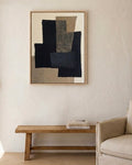 COLLECTION HB. Collage papiers & feuille d'or 80x60cm