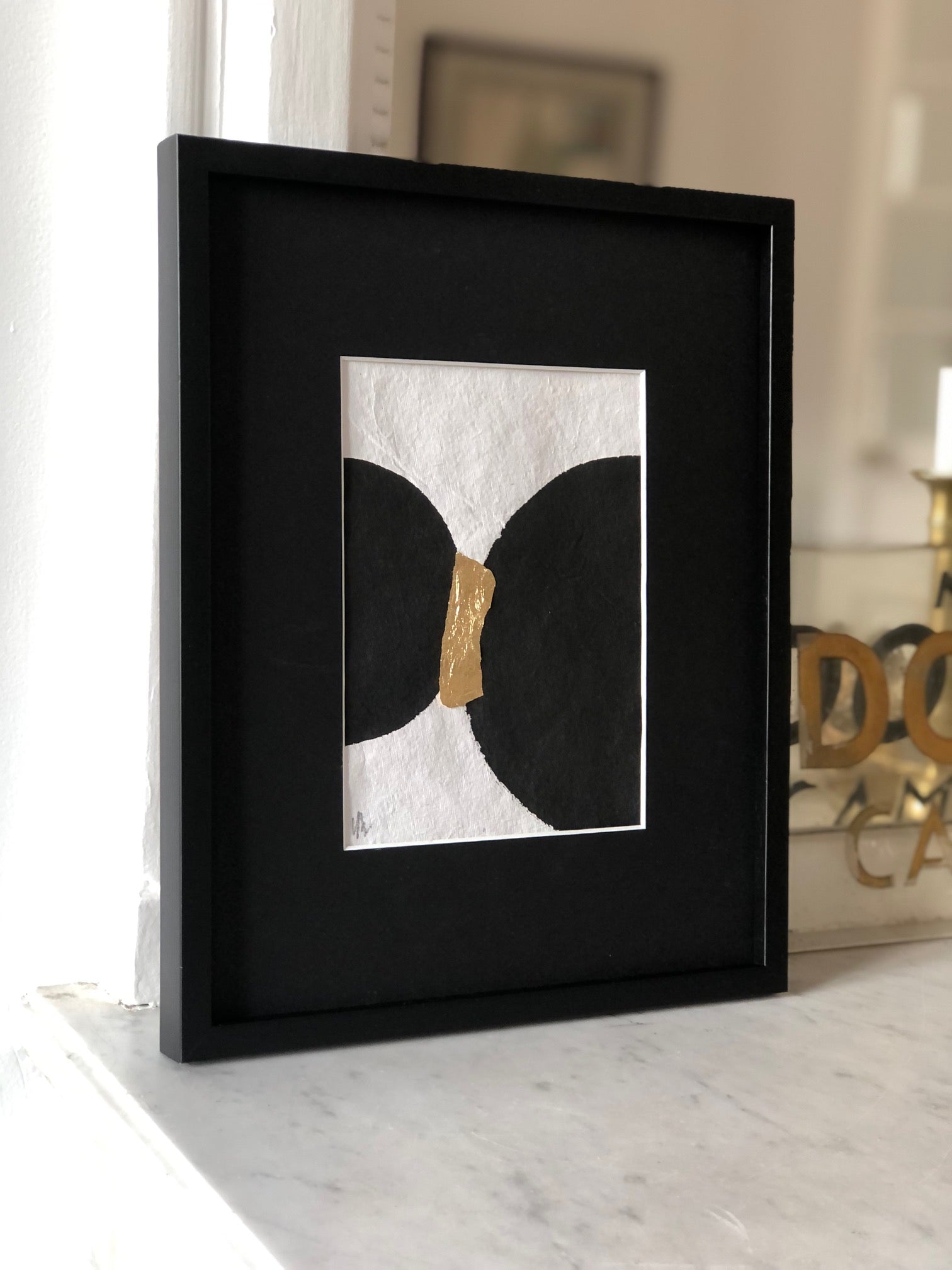COLLECTION NICOLE N°4. Encre de chine & feuille d'or