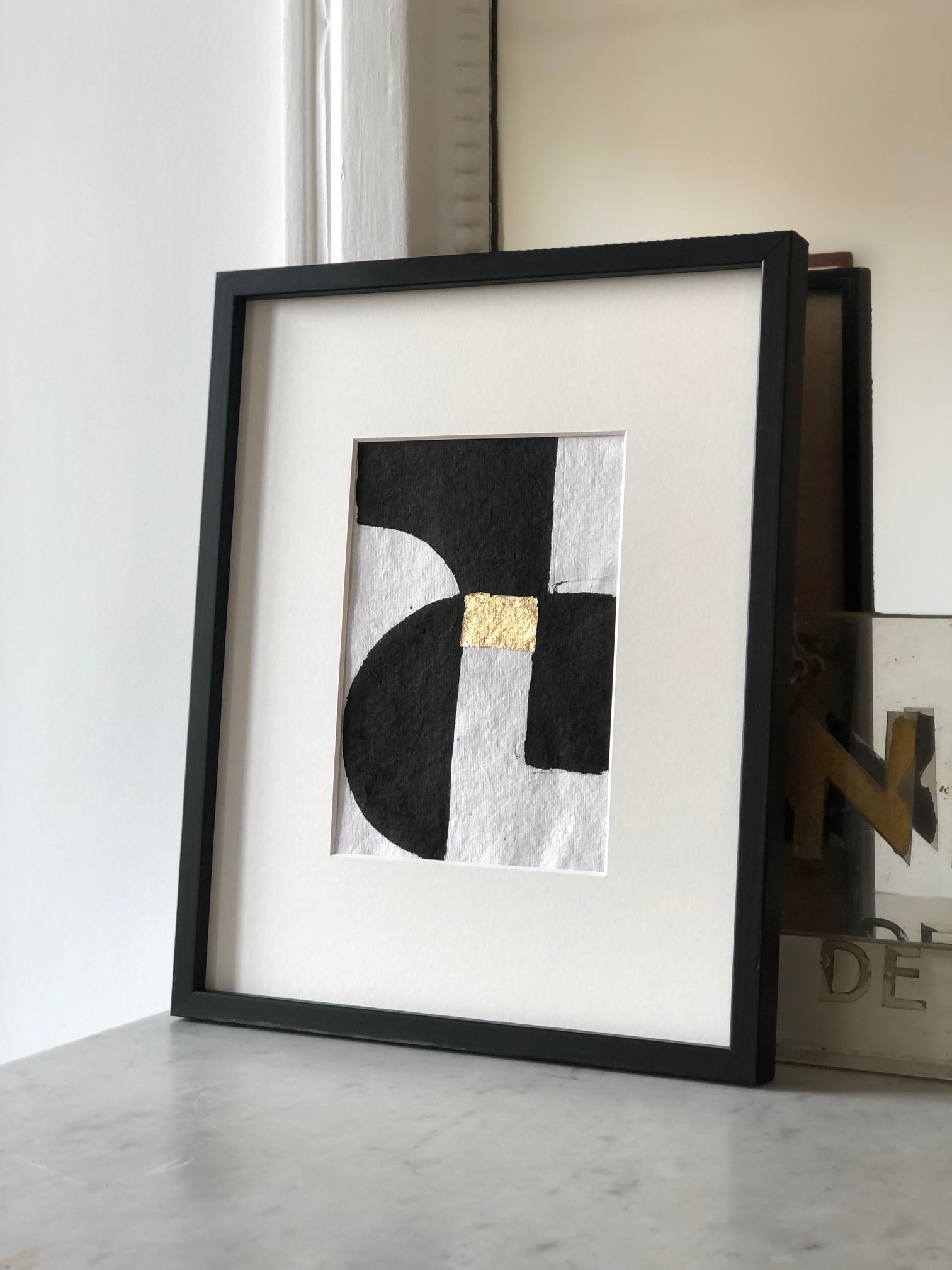 COLLECTION NICOLE N°5. Encre de chine & feuille d'or