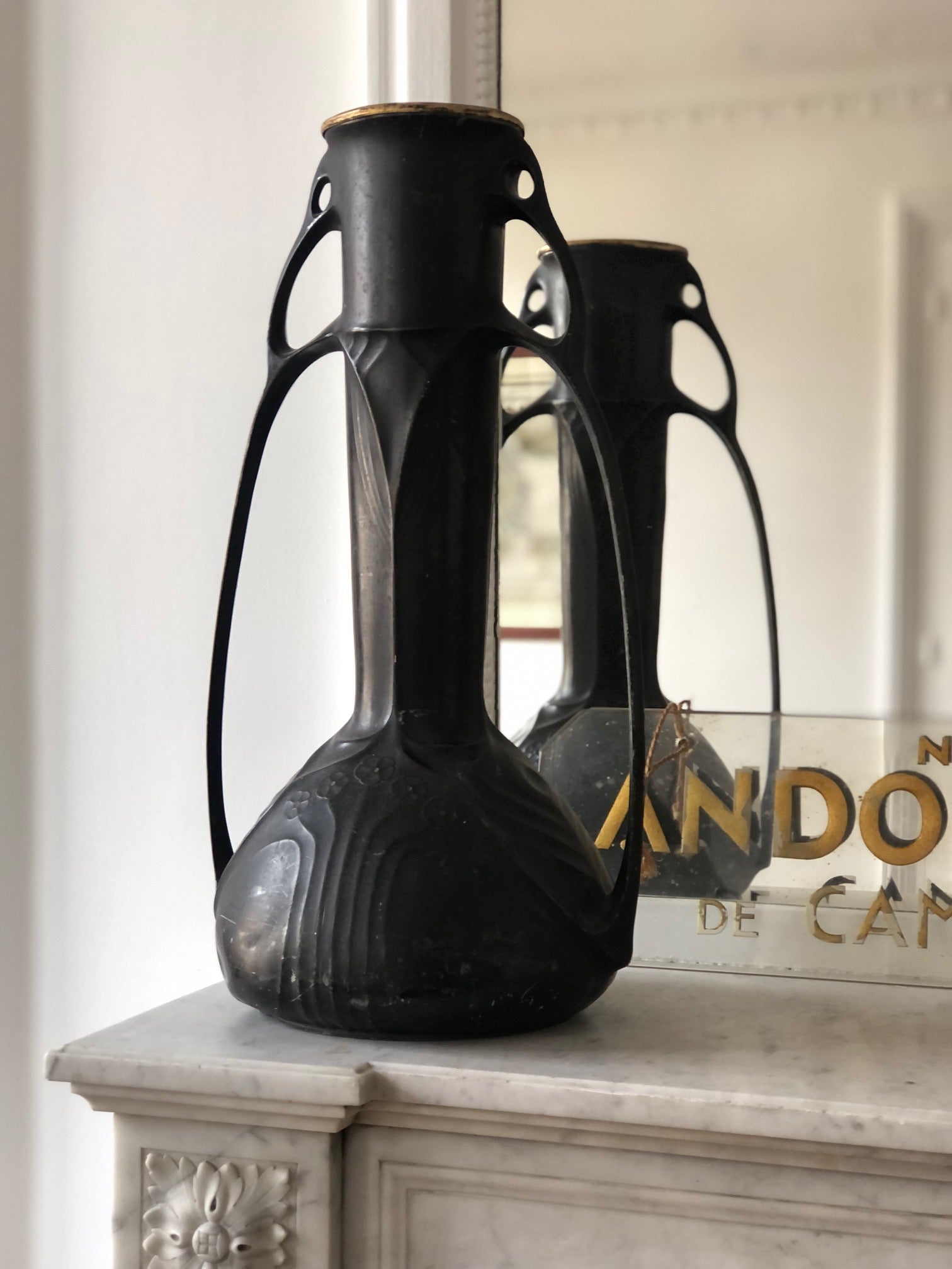 GRAND VASE ART NOUVEAU ANCIEN