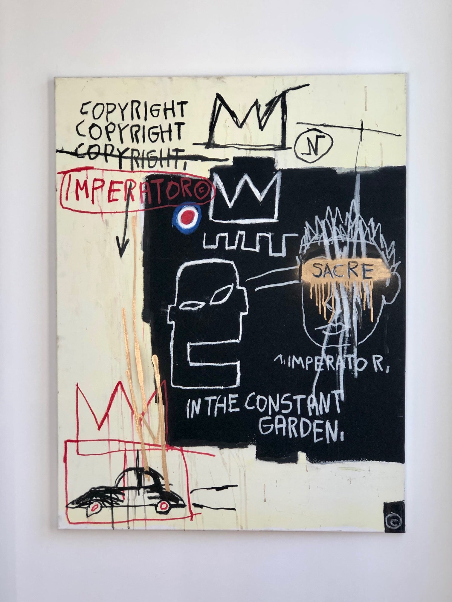 THIERRY ROUXEL Art contemporain 116x90cm