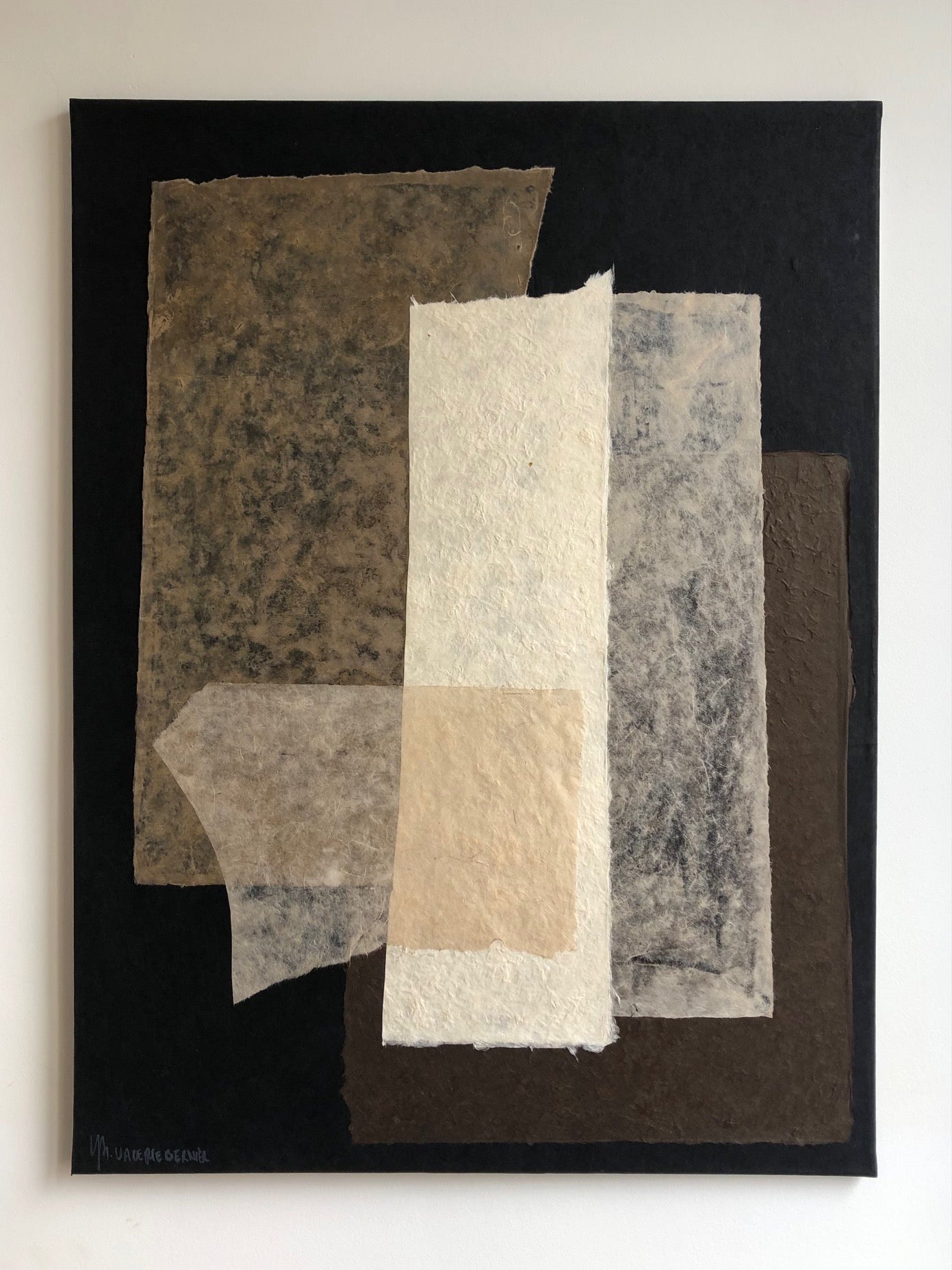COLLECTION AHB. Collage papiers & feuille d'or