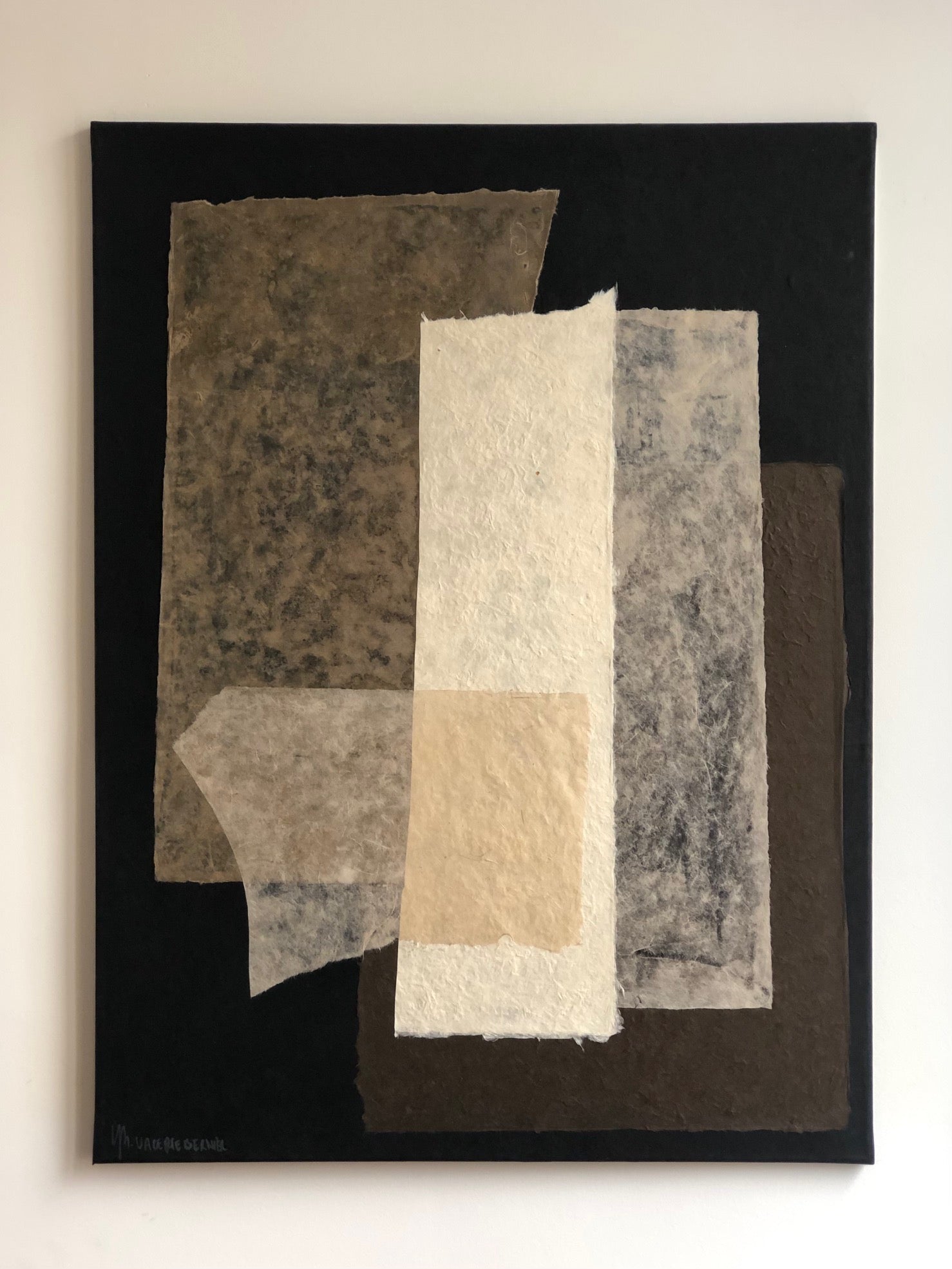 COLLECTION AHB. Collage papiers & feuille d'or