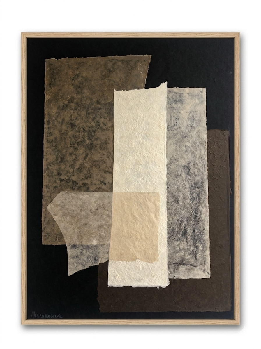 COLLECTION AHB. Collage papiers & feuille d'or