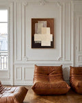 COLLECTION AHB. Composition abstraite de papiers 80x60cm