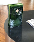 Vase emaillé vert valerie bernier 