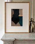 composition abstraite papier et or 