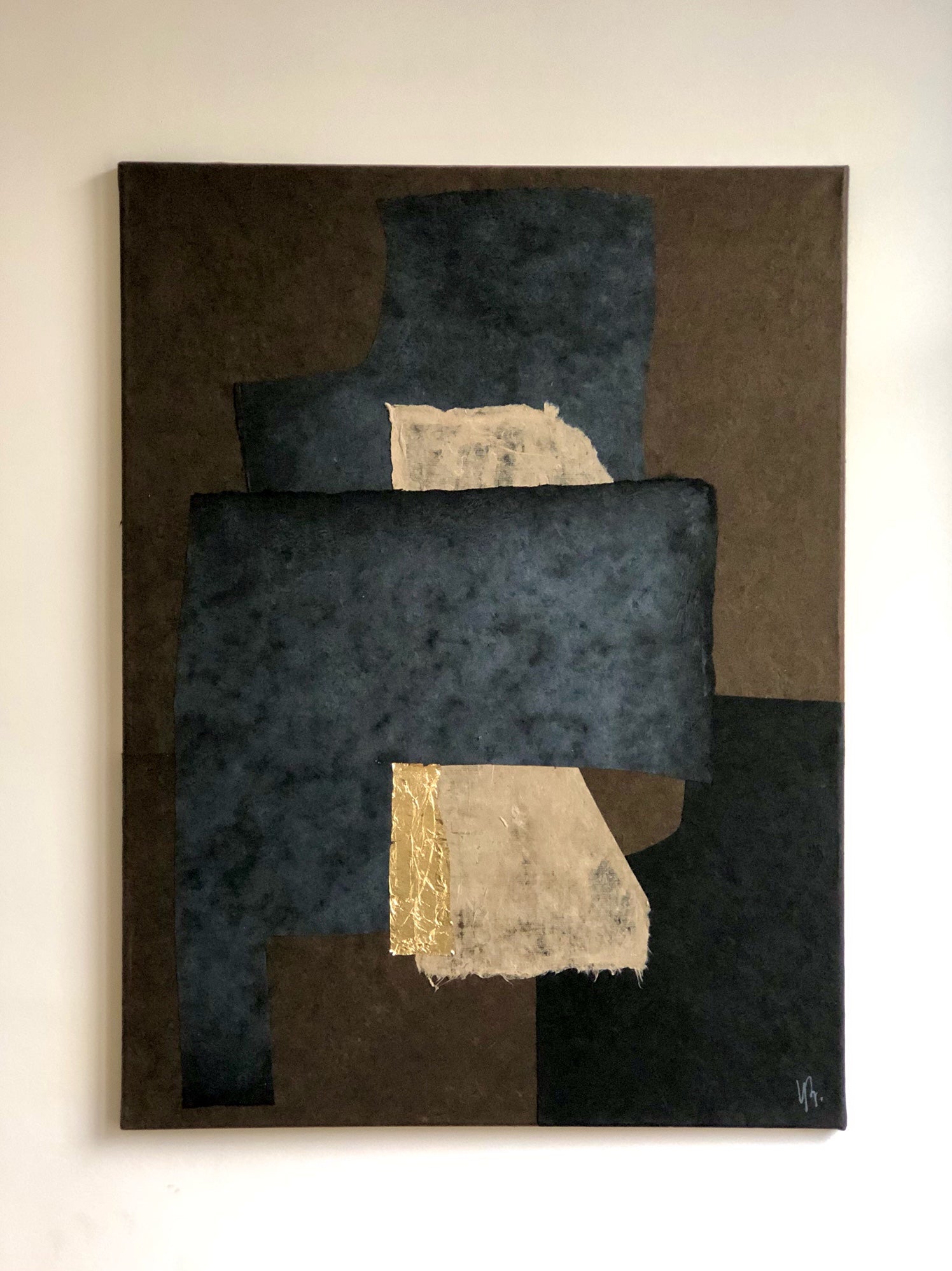 COLLECTION HB. Collage papiers & feuille d'or