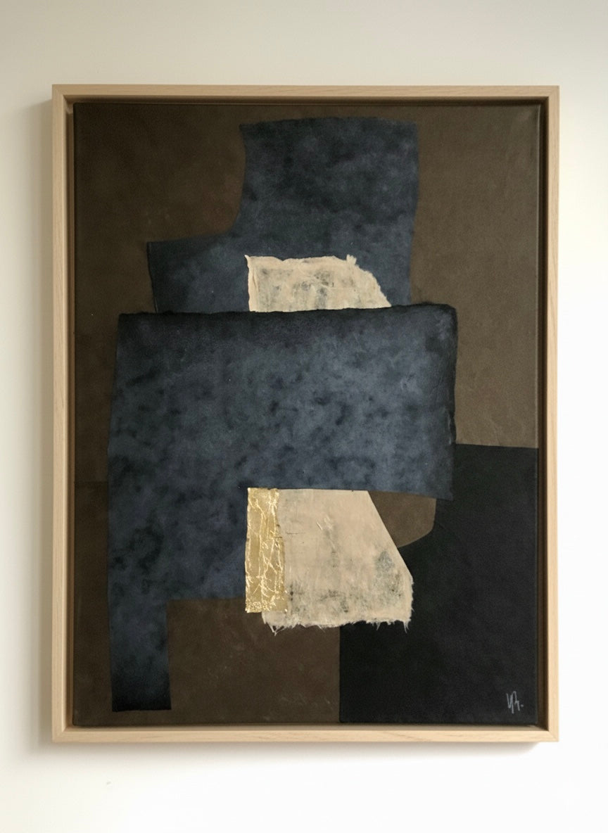 COLLECTION HB. Collage papiers & feuille d'or