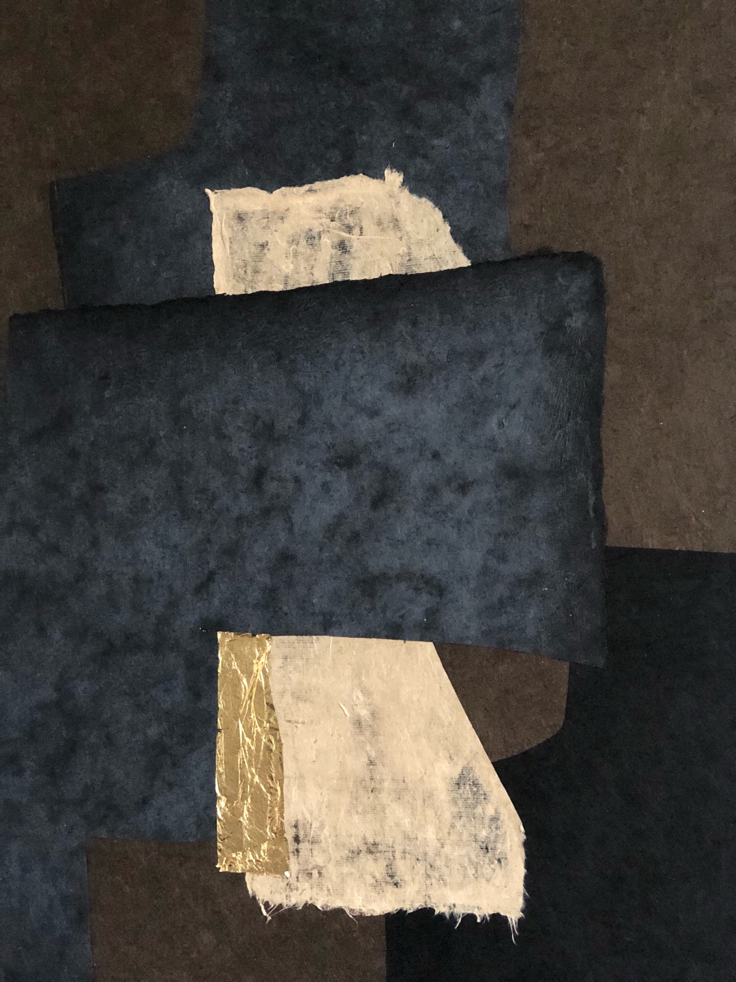 COLLECTION HB. Collage papiers & feuille d'or