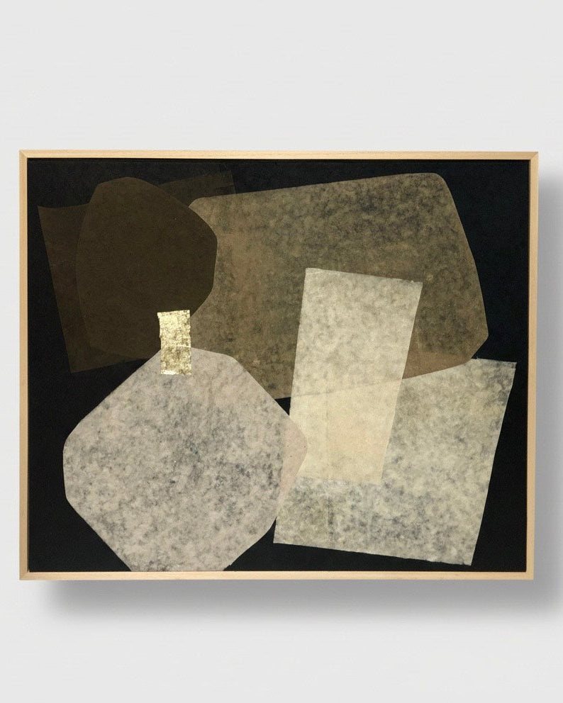 tableau abstrait collage et or 4