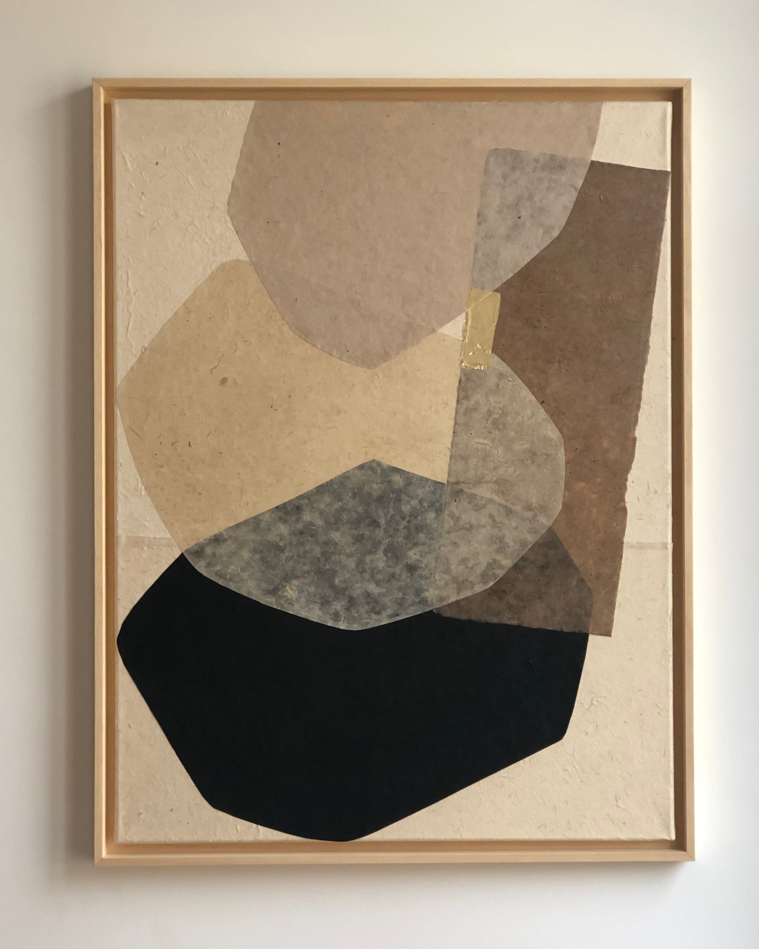 tableau abstrait collage et or 5